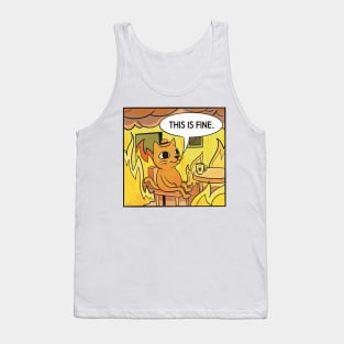 This is Fine. Cat Tank Top